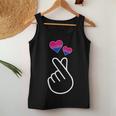 Gay Pride Month Bisexual Lgbtq Korean Finger Heart Love Kpop Women Tank Top Unique Gifts