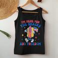 Groovy 4Th Of July I'm Here For The Snacks And Freedom Women Tank Top Personalized Gifts