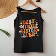 Groovy Best Middle Sister Ever Sibling Joke Women Tank Top Unique Gifts