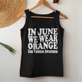 Groovy In June We Wear Orange Gun Violence Awareness Groovy Women Tank Top Unique Gifts