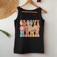 Groovy Mama Retro Colorful Peace Sign Smile Face Women Tank Top Funny Gifts