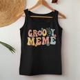 Groovy Meme Retro Mom Family Matching Mother's Day Women Tank Top Personalized Gifts