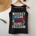 Guns Whiskey Steak Freedom Whiskey Bourbon Women Tank Top Unique Gifts