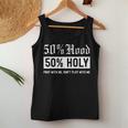 Half Hood Half Holy 50 Per Cent Christian Theme Women Tank Top Unique Gifts