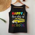 Happy Last Day Of School Bus Driver Off Duty Student Teacher Women Tank Top Funny Gifts