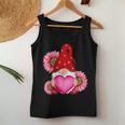 Happy Valentine's Day Gnome With Leopard Sunflower Valentine Women Tank Top Unique Gifts