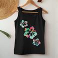 Hawaii Hibiscus Flower Hawaiian Surfer Style Vintage Floral Women Tank Top Unique Gifts