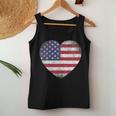 Heart Love 4Th Of July American Flag Usa America Mom Women Women Tank Top Unique Gifts