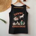 Howdy Christmas Vintage Rodeo Cowboy Santa Western Horse Women Tank Top Funny Gifts