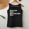 Husband Papa Beer Lover Hero Beer Drinking Party S Tank Top Frauen Lustige Geschenke