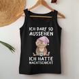 Ich Darf So Aussehen Ich Hatte Nachtschicht Kaffee Owl Tank Top Frauen Lustige Geschenke