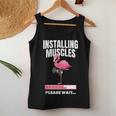 Installing Muscles Flamingo Exercise Fitness Motivation Women Tank Top Unique Gifts