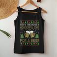 It's The Most Wonderful Time For A Beer Santa Ugly Christmas Women Tank Top Funny Gifts