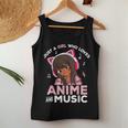 Just A Girl Who Loves Anime And Music Black Girl Anime Merch Women Tank Top Personalized Gifts