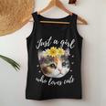 Just A Girl Who Loves Cats Cute Calico Cat Lover Women Tank Top Unique Gifts