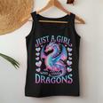 Just A Girl Who Loves Dragons Cute Dragon Women Tank Top Funny Gifts