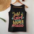 Just A Girl Who Loves Music Musician Women Tank Top Unique Gifts