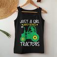 Just A Girl Who Loves Tractors Farm Lifestyle Lover Girls Women Tank Top Unique Gifts