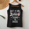 Just A Girl Who Loves Trump And Ducks Women Women Tank Top Unique Gifts