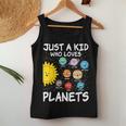 Just A Kid Who Loves Planets Space Solar System Boy Girl Kid Women Tank Top Personalized Gifts
