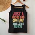 Just A Proud Dad That Raised An Awesome Nurse Fathers Day Women Tank Top Unique Gifts