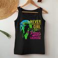 Lacrosse Never Underestimate A Girl Who Plays Lacrosse Women Tank Top Unique Gifts