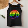 Lgbt Gay Pride Rainbow Flag Music Turntable Wolf Women Tank Top Unique Gifts