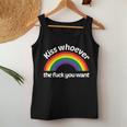 Lgbt Gay Pride Rainbow Kiss Whoever The Fuck You Want Women Tank Top Unique Gifts