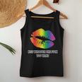 Lgbt Rainbow Kiss Whoever The Fuck You Want Women Tank Top Unique Gifts