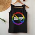 Lgbtq No Trump Anti Trump Rainbow Flag Gay Pride Women Tank Top Unique Gifts