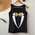 Lgbtq Tuxedo Rainbow Tuxedo Suspenders Gay Pride Month Women Tank Top Unique Gifts