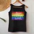 Love Always Wins Gay Pride Rainbow Graffiti Cfd Lettering Women Tank Top Unique Gifts