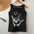 I Love You Heart Chroma Handzeichensprache Taubstummtherapie Tank Top Frauen Lustige Geschenke