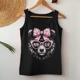 Mama Bär Mutter Muttertag Mami Bärin Rosa Schleife Brille Tank Top Frauen Lustige Geschenke