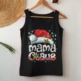 Mama Claus Christmas Lights Santa Hat Pajama Family Matching Women Tank Top Funny Gifts
