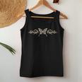 Marrón Mariposa Tatuaje Fairycore Oscuro Grunge Y2k Estética Cuello Camiseta sin mangas para mujer Regalos divertidos