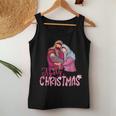 Merry Christmas Christian Pink Nativity Christmas Jesus Women Tank Top Unique Gifts