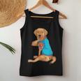 Mother's Day Tattoo I Love Mom Golden Retriever Tattooed Women Tank Top Unique Gifts