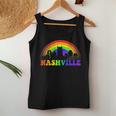 Nashville Pride Lgbtq Gay City Silhouette Rainbow Women Tank Top Unique Gifts