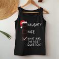 Naughty Nice List What Was The Question Christmas Women Tank Top Personalized Gifts
