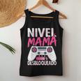 Nivel Mama Desbloqueado Futura Mama Madre Anunciar Embarazo Camiseta sin mangas para mujer Regalos divertidos