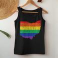 Ohio Map Gay Pride Rainbow Flag Lgbt Support Women Tank Top Unique Gifts