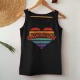 Oregon Retro Rainbow Heart 80S Whimsy Lgbtq Pride Stat Women Tank Top Unique Gifts