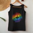 Paint Splatter Lgbtq Pride Rainbow Unitarian Universalism Women Tank Top Unique Gifts