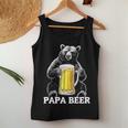 Papa Geschenk Bär Bier Bierglasatertag Lustig Papa Beer Tank Top Frauen Lustige Geschenke