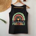 Paras Make It Possible Paraprofessional Rainbow Heart Cute Women Tank Top Unique Gifts