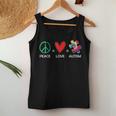 Peace Love Autism Beautiful Autism Awareness Mom Dad Women Tank Top Funny Gifts