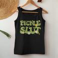 Pickle Slut Groovy Sarcastic Saying Girl Loves Pickles Women Tank Top Unique Gifts
