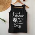 Pitches Be Crazy Baseball Sports Player Boys Women Tank Top Funny Gifts