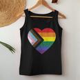 Progress Pride Flag Vintage Rainbow Heart Love Lgbt Pocket Women Tank Top Unique Gifts